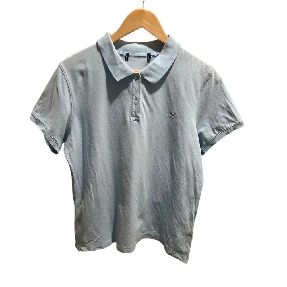 Vineyard Vines Light Blue Polo Shirt Short Sleeve Whale Logo